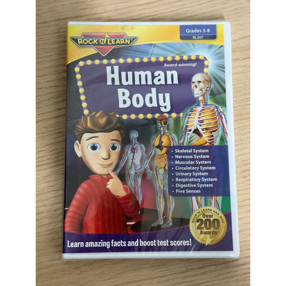 NIB Rock N Learn Human Body DVD Grades 3-8 Science Biology Educational